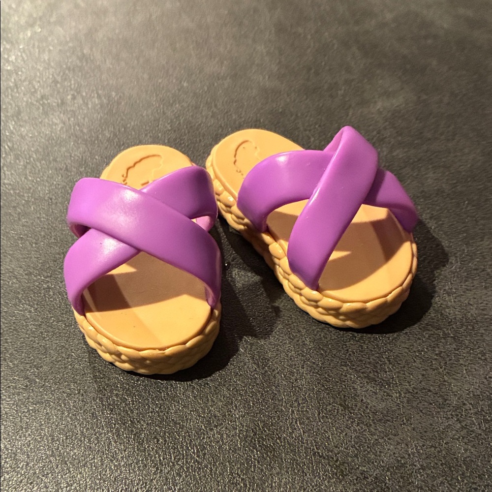 Disney Purple Doll Sandals with Tan Soles